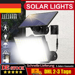 LED Solarleuchte Solarlampe mit Bewegungsmelder 256 LED Außen Fluter Strahler