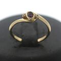 Brillant Rubin Gold Ring 585 14 Kt Gelbgold 0,01 Ct Diamant Goldring Wert 450,-