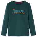 Kinder-Langarmshirt Dunkelgrün 128