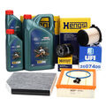 HENGST Filterset + 7L CASTROL 5W30 A5 Motoröl für FORD TRANSIT V363 2.2 TDCi