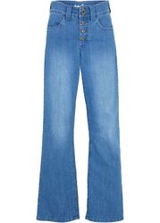 Straight Jeans High Waist Stretch Kurz Gr. 38 Hellblau Denim Damenjeans Hose Neu