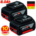 2x 8,0 Ah Ersatzakku für Bosch Professional GBA BAT618 18V Akku BAT609 BAT618