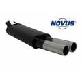 Novus Sport Auspuff 2x76 VW Golf 3 4 Cabrio Endschalldämpfer Edelstahl Endrohr