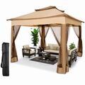 Pavillon Partyzelt Gartenzelt Pop Up 3x3m/3,3x3,3m Gartenpavillion Wasserdicht