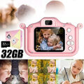 Kinderkamera Digitalkamera 32GB Geschenke +5 Spiele für 3-8 Jahre Jungen Mädchen