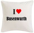 KISSENBEZUG I LOVE BUSENWURTH 40CMX40CM AUS MIKROFASER