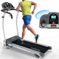 Laufband Handpulssensor LCD Display Heimtrainer Fitnessgerät 1100W 12 km/h 120kg