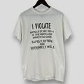 Gildan Unisex Off White T-Shirt mit Druck GRÖSSE M