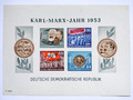 DDR Briefmarke 1953, Mi.-Nr.: Block 9 B, Karl-Marx-Jahr 1953, nahezu postfrisch*