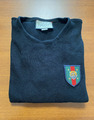 Original GUCCI Strickpullover mit Label-Details Schwarz Gr. M