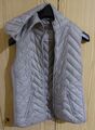 Kapuzen-Steppjacke-Weste - Street One - Silber-grau - leicht aber warm - Gr. 36 