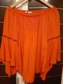 Bluse Tunika Damen Baumwolle 34/36 Orangefarben