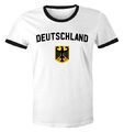 WM Shirt 2018 Fußball Deutschland Adler Wappen Herren Retro MoonWorks