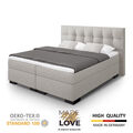 Boxspringbett Milano 2 x Bonell  2 x Federkernmatratzen Topper UNIVANDO