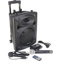 IBIZA PORT10UHF-BT MOBILE BESCHALLUNGSANLAGE 10" Mikrofone Musik Sound USB Akku