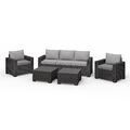 California Loungeset 5-tlg.: 3er Sofa, 2x Sessel, 2x Tische Gartenmöbel Garnitur