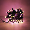 Tab-Lichterkette für Weihnachtsbaum, LED, warmweiß + rosa, für den...