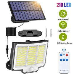 LED Solarleuchte mit Bewegungsmelder Außen Lampe Fluter Sensor Strahler Licht DESolarlampe,Gartenleuchten, Wandlampen,3-Modi,PIR Sensor