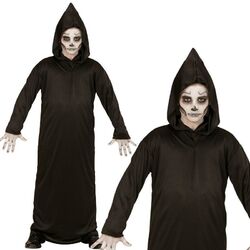 TOD SENSENMANN Grim Reaper Kinder Kostüm Robe mit Kapuze Karneval Halloween #001