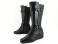 Caprice Tex Schuhe Winter Stiefel Stiefeletten Boots Gr 40 Uk 6,5 Leder Schwarz