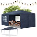 Partyzelt Pavillon Gartenzelt Gartenpavillon Festzelt Gazebo 3x6 m blau Juskys®