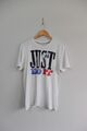 Vintage Nike Slogan Just do it grafischer Druck T-Shirt M weiß *gut getragen