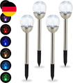 Relaxdays Gartenleuchte Glaskugel Im 4Er Set, Wasserdichte LED Solarleuchten in 