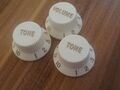 .Fender Player Stratocaster Strat. Guitar Knobs Volume / Tone / Parchment