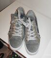 Damen Halbschuhe Sneaker Paul Green in Gr. 39 aus Echtleder mit Steinchen silber