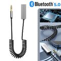 Bluetooth 5.0 Empfänger Adapter 3.5mm Auto AUX Audio Stereo USB KFZ mit Kabel