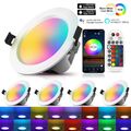 RGB LED Deckenleuchte Dimmbar Deckenlampe Smart App Einbaustrahler 230V 5W 9W