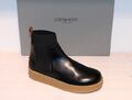 CA SHOTT COPENHAGEN Leder Stiefelette Chelsea Boots Kreppsohle Schwarz - Neu!