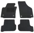 Fußmatten Set für Seat Leon 1P 2005-2012 Autoteppiche mit 100% Passform Schwarz