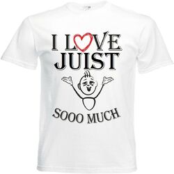 T-Shirt I Love Juist für Damen Herren und Kinder ... in der Farbe Weiss