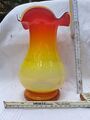 Murano Glas Vase Farben vom feurig rot verkaufend orange gelb -bauchig