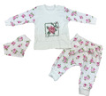 Babyset Starterset 3tlg Halstuch Hose Rosen Mädchen Rosa Weiß 62 68 74 Spitze 