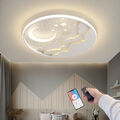 LED Deckenleuchte Dimmbare Mit Fernbedienung Moderne Kreative Mond Decke Lampe 