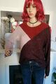 Pigalle von  Only Strick Pullover Gr.S Rot-Rotwein-Rosa Kuschel Neuwertig