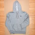 Puma Kapuzenpullover Gr. S Hoodie Herren Kapuzensweatshirt mit Taschen Grau Logo