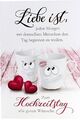 Liebe ist... Glückwunschkarte Zum Hochzeitstag Karte Hochzeit Tag Wedding Card