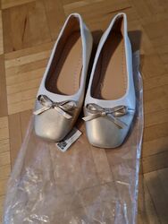 Damen Klassische Ballerinas Schleifen Gr. 38