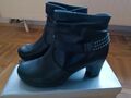 GABOR Echtleder Stiefeletten  Comfort Boots Gr 38.5  Schwarz Damen 