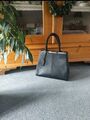 Modische luxuriöse Tasche, Business Shopper, schwarz, Chrom, Handtasche Damen 