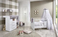 Babyzimmer Kinderzimmer komplett Set Babymöbel Komplettset umbaubar KIM 5 weiß