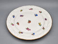 Meissen Porzellan Brotteller, Streublumen Blumen floral, Relief, Handmalerei