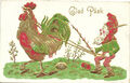 PC SWEDEN, GREETING, EASTER, GLAD PASK, Vintage EMBOSSED Postcard (b32510)