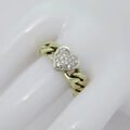 Ring Kettenring mit ca 0,36ct H-si Brillant in 585/14K Gelbgold Gr. 58