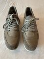 Paul Green Schnürschuh Sneaker 39 Leder Grau Silber