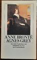 Anne Brontë Agnes Grey Klassiker Insel Taschenbuch / It 1093 / Roman