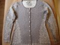 Sorgenfri Sylt Strickjacke, Gr. M, grau-creme, Paisley, sehr guter Zustand